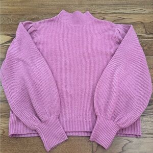 Mauve Balloon Sleeve Sweater
